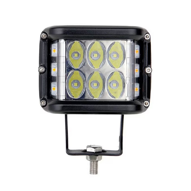  Proiector LED Auto Offroad Bicolor, alb si galben, 12-24V, 45W, cu functie stroboscop, spot beam 30 grade - KWD45W WY