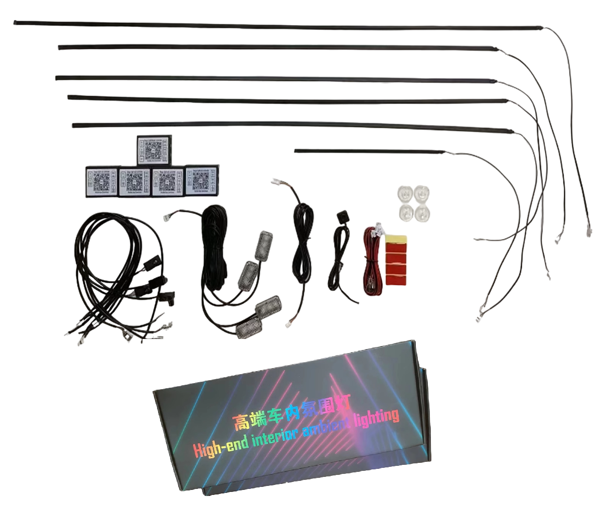 Kit lumini ambientale Symphony wireless cu LED, Acrilice 18 in 1 AMB101 Clear